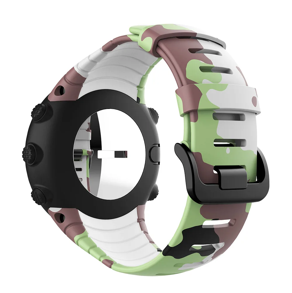 C Браслет на открытом воздухе спортивный силиконовый ремешок для часов Suunto основной ремешок для часов Смарт часы Замена ТПУ ремешок браслет аксессуары - Цвет: C