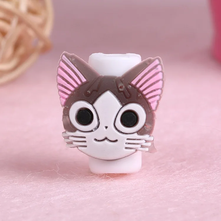 5000 шт прекрасный мультфильм USB зарядное устройство кабель протектор для кабеля наушников для iPhone 5 5S 6 7 наушники кабель Защита