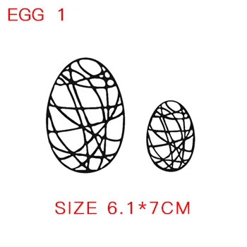 EGG-1 2 шт пасхальные металлические режущие штампы трафареты для DIY бумажные карточки для скрапбукинга декоративные штампы для рукоделия новые - Цвет: EGG-1