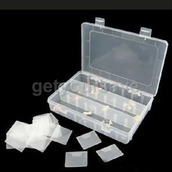 Прозрачный Регулируемый органайзер для ювелирных изделий и бусин контейнер