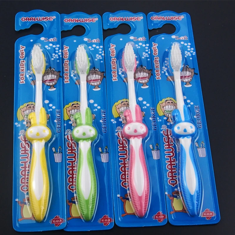 DR. PERFECT 12 шт. детская зубная щетка в форме кролика мультяшная Детская Мягкая для