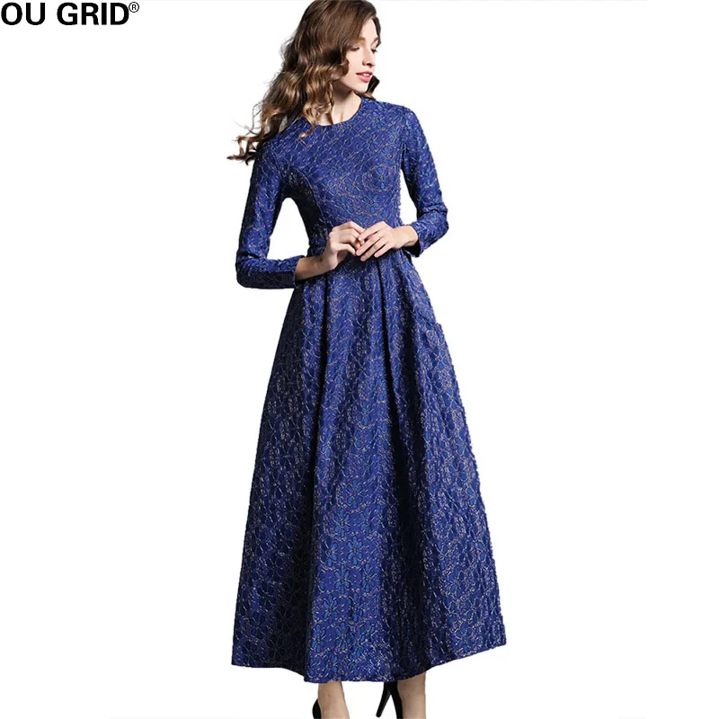 Весенние длинные вечерние женские Платья с цветочным узором Жаккардовые тонкие