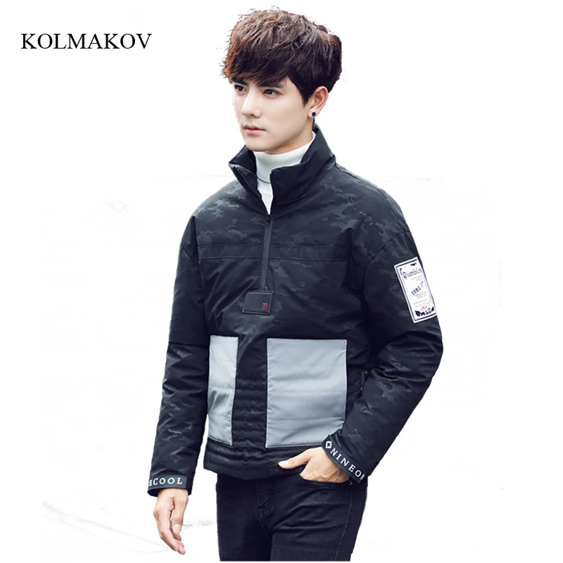 2017 Новый Зимний стиль мужские высококачественные пуховые пальто Высокое