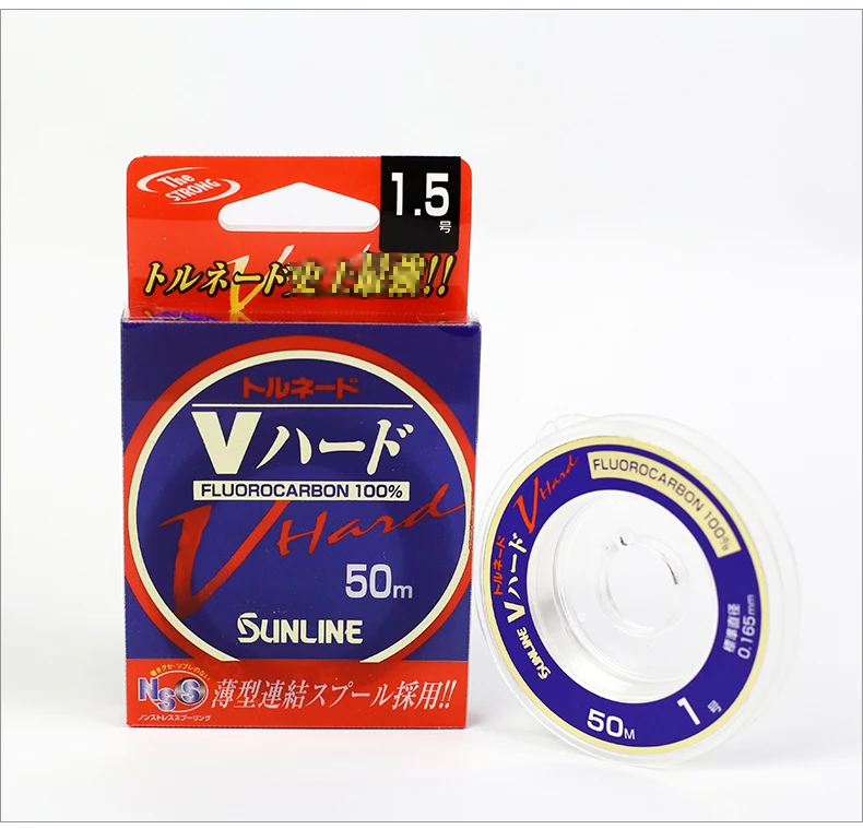 SUNLINE v-жесткий фторуглеродный лидер 50 м 2lb-50lb Сделано в Японии