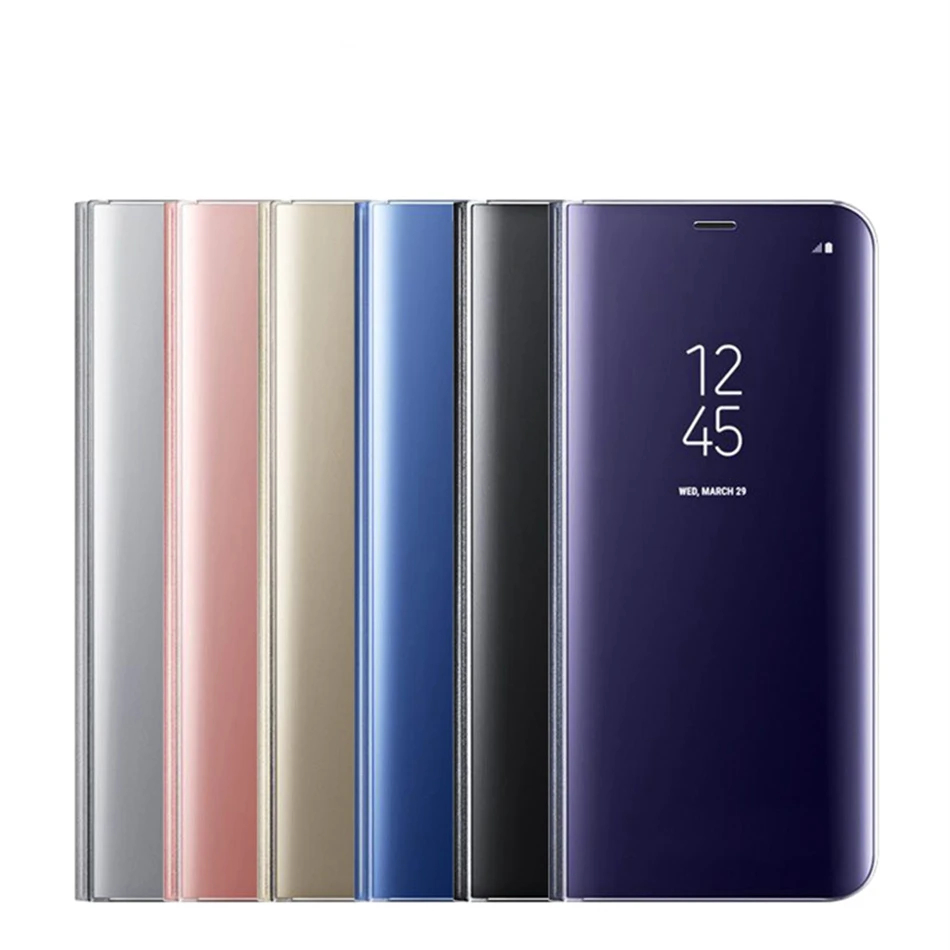 чехол на самсунг Для Samsung Galaxy S6 S7 Edge S8 S8Plus Plus A3 A5 A7 J3 J5 J7 2017 Роскошные Clear View зеркало