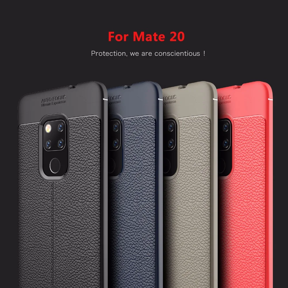 Для huawei mate 20 Pro чехол Чехол Мягкий ТПУ силиконовый бампер кожаный для 20X |