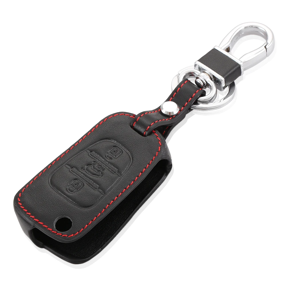 Чехол для ключей из натуральной кожи брелок дистанционного управления KIA RIO K2 K5