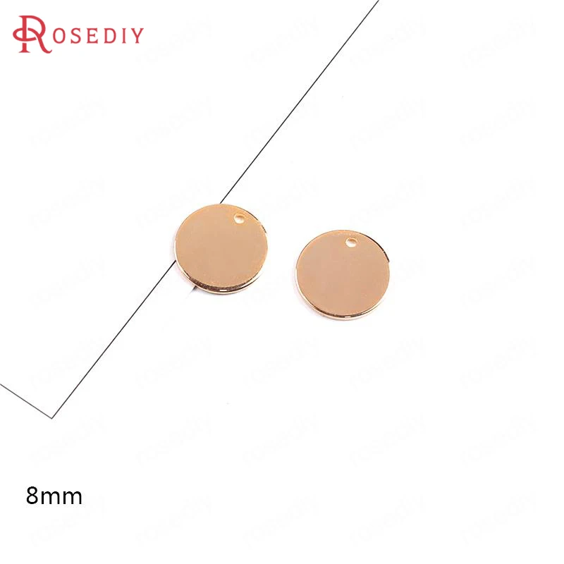 Круглые дисковые торцы из латуни золотого цвета для самостоятельного