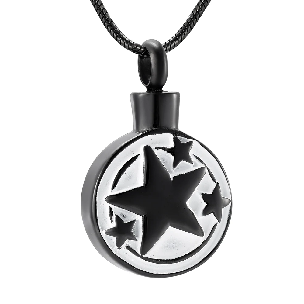Дешевые продажи кремации урна кулон с звезда выгравировать пепел держатель для
