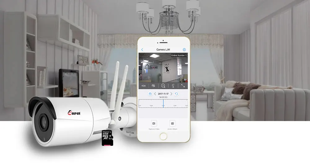 Keeper IP камера металл WIFI 1080P ONVIF Беспроводной Проводная P2P CCTV пуля наружная водонепроницаемый камера вместе с Слот для карты памяти