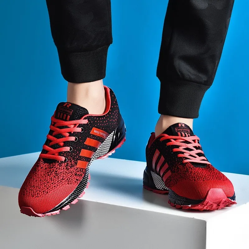 Мужские спортивные кроссовки с градиентом, женская обувь для бега, унисекс, уличная спортивная обувь, дышащая сетчатая спортивная обувь размера плюс 35-47