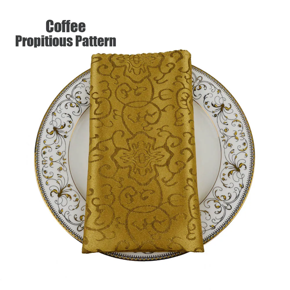 Coffee Propitiouts Новое поступление Золотой Желтый/кофейный/красный 1" квадратная скатерть для ресторана отеля вечерние салфетка домашняя салфетка 10 шт./партия - Цвет: Coffee Propitiouts