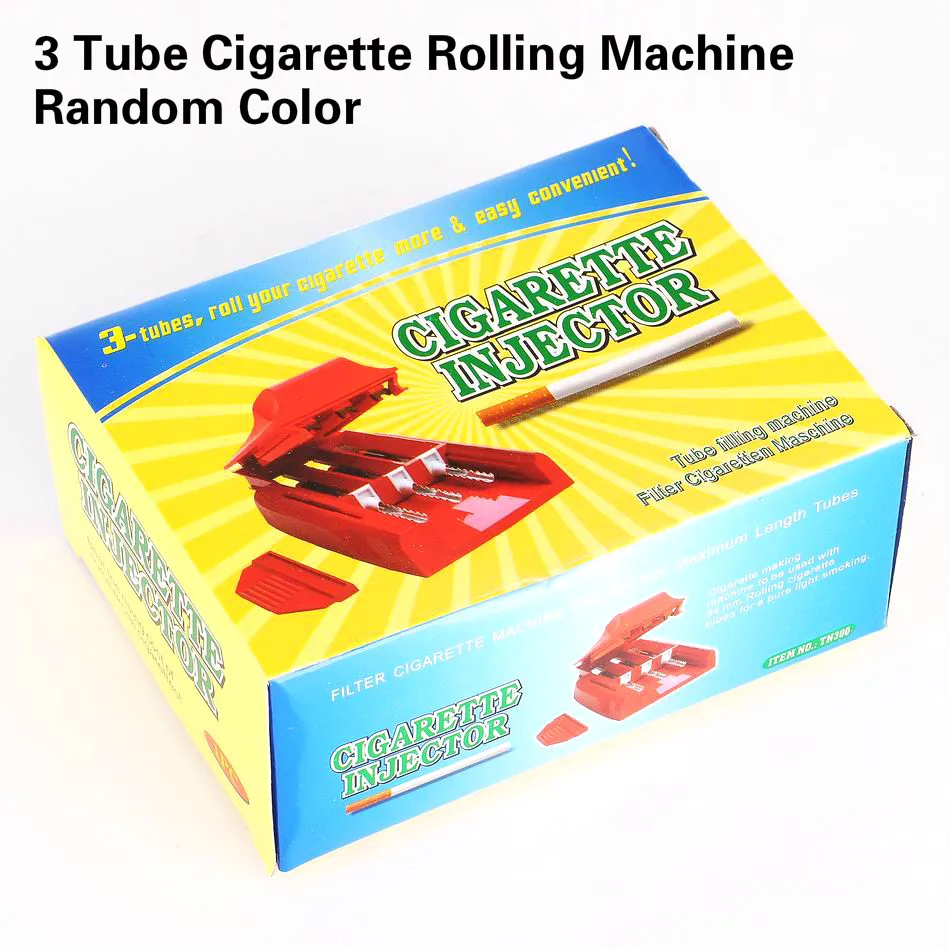Random Color 3 Tube Электрическая сигарета 3-тубонаполнительной машины фильтр cigaretten машина табачной трубки для производства сигарет прокатная машина - Цвет: Random Color 3 Tube