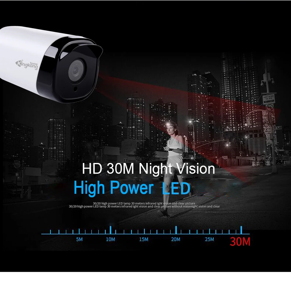 Kingkonghome 2 8 мм объектив 4MP IP Камера открытый с POE камеры видеонаблюдения