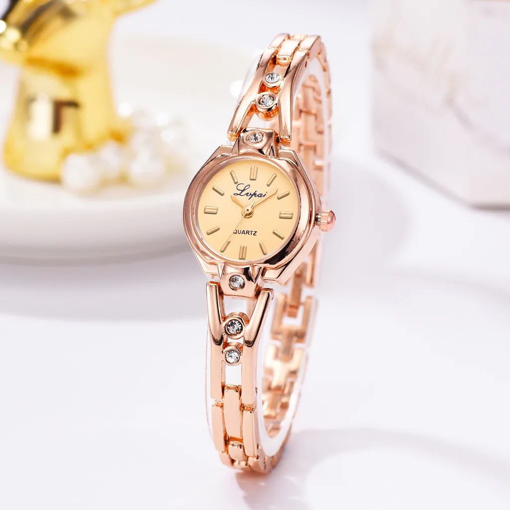 Lvpai женские часы Топ Бренд роскошные золотые браслет со стразами reloj mujer montre
