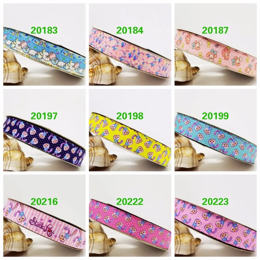 Бесплатная доставка 50 ярдов мультфильм печатных grosgrain ленты 20223 | Дом и сад