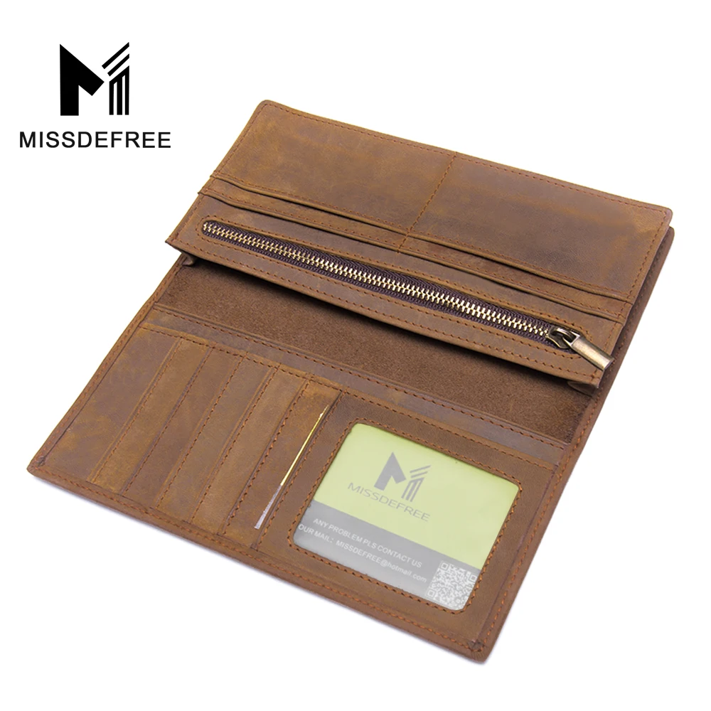 Высокое Качество Природной Натуральная Кожа Долго Бумажник Для Мужчин Carteira Masculina