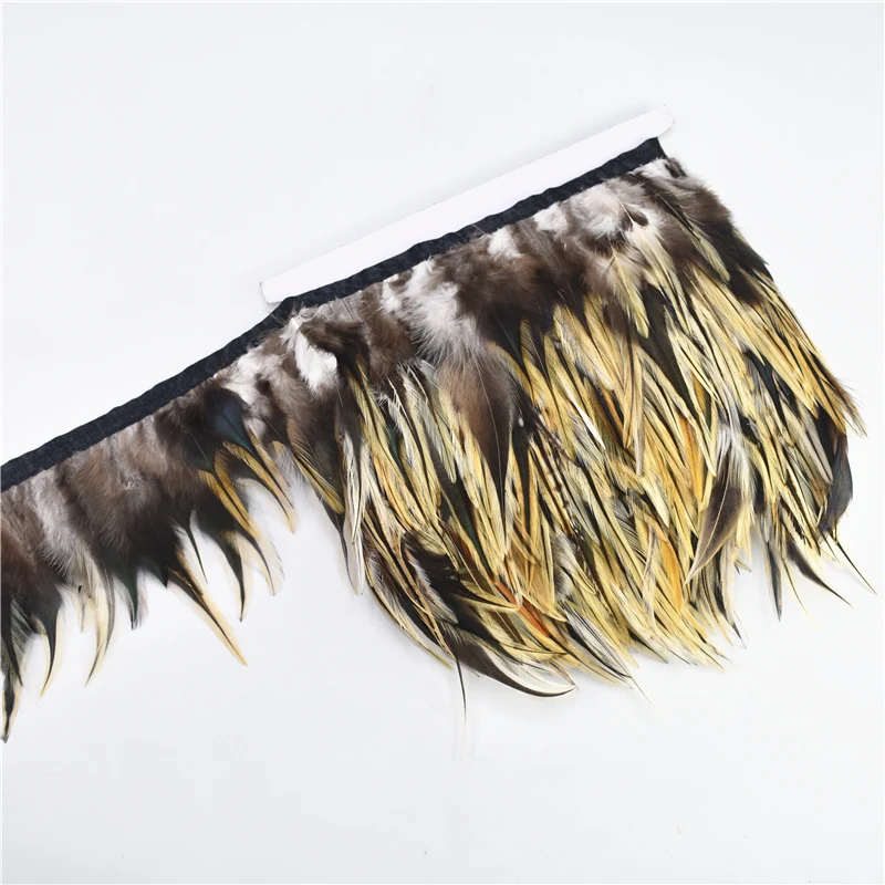 1Meter Pheasant Feather Trim Ribbon Width/10-15CM Rooster Feathers for Crafts Ribbon Clothing Feathers for Jewelry Making plumas