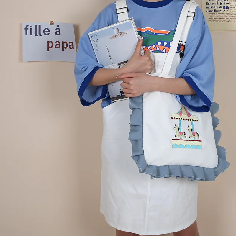 Youda/Модная Милая стильная женская сумка с оборками Повседневная простая на плечо