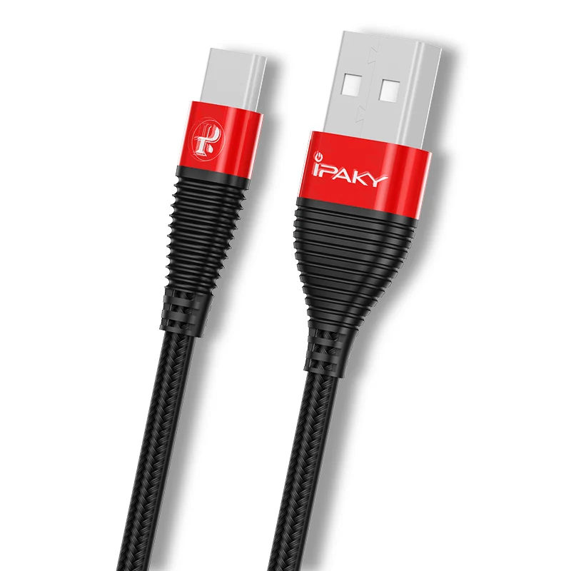 IPAKY usb type C кабель USB C кабель для мобильного телефона Синхронизация данных Быстрая зарядка type C кабель для huawei Xiaomi Redmi samsung LG - Цвет: Red