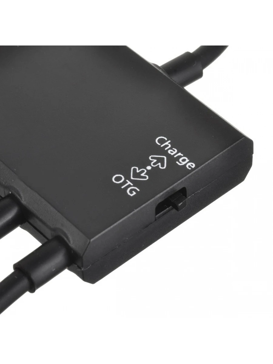 Тип C 3,1 до 3-Порты и разъёмы USB 2,0 с 1-Порты и разъёмы Micro USB зарядка концентратор OTG адаптер для смартфонов/Mac Book Pro-черный
