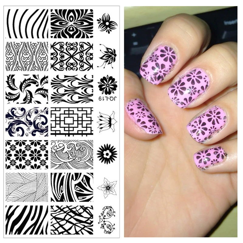 Трафареты из нержавеющей стали для дизайна ногтей 12 х6 см|Шаблоны ногтей| |