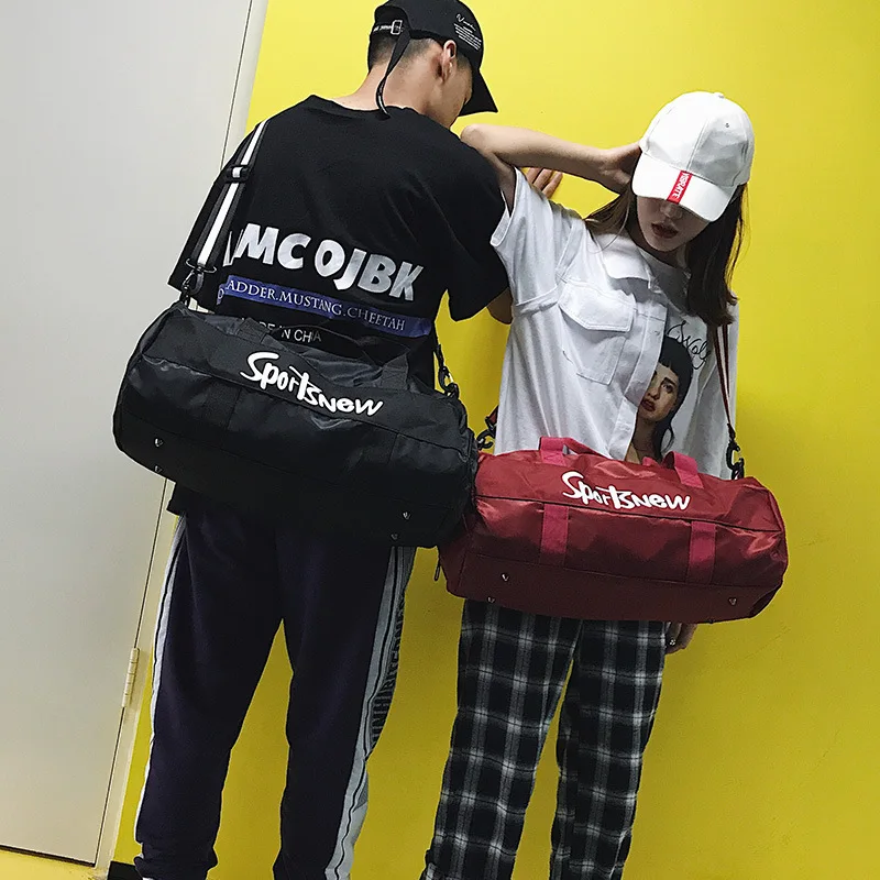 Nylon Gym Yoga Bags Women Waterproof Sport Fitness Bag With Shoes Compartment Training Man Outdoor Travel Shoulder Handbag | Спорт и