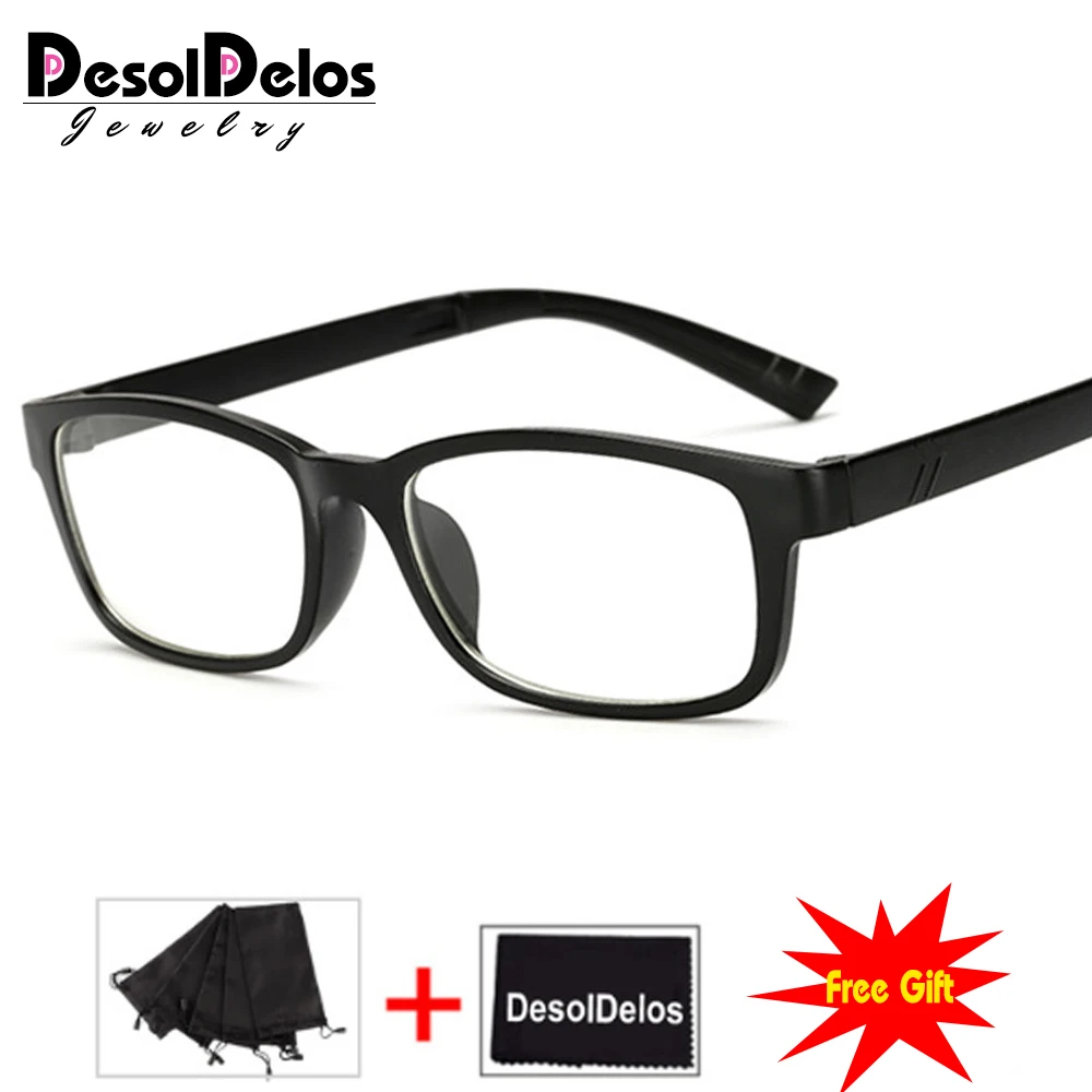 

Retro Rectangle Eyeglasses Optical Frames Clear Lens Black Blue Glasses Leopard Square Eyewear Spectacle For Women Men