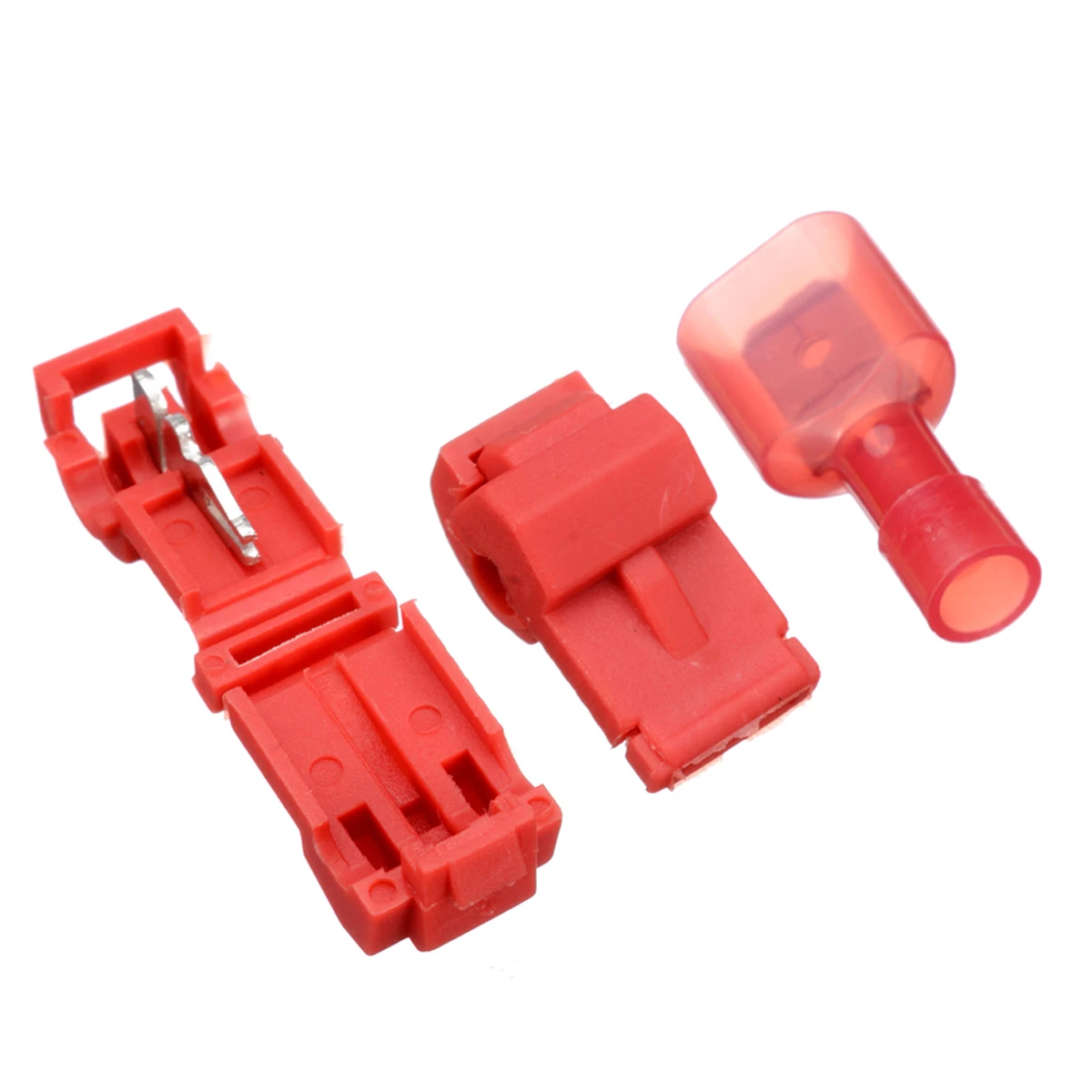 

60Pcs Wire Connectors Terminals Connectors&Female Spade Kit Quick Splice Scotch Lock T Tap Wire Joint Crimp Cable Home Auto Tool