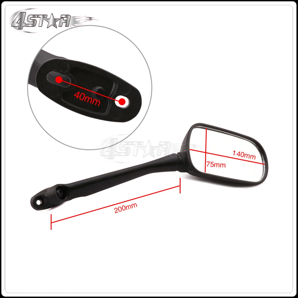 Пластиковые черные боковые зеркала заднего вида для мотоцикла скутера зеркало