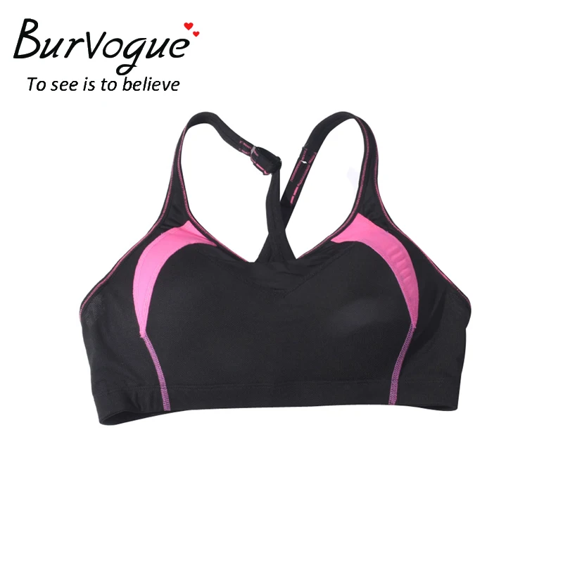 Burvogue Women Yoga Sports Bra Fitting High Impact Gym Racerback Padded Compression Running Absorb Sweat Plus Size D | Спорт и