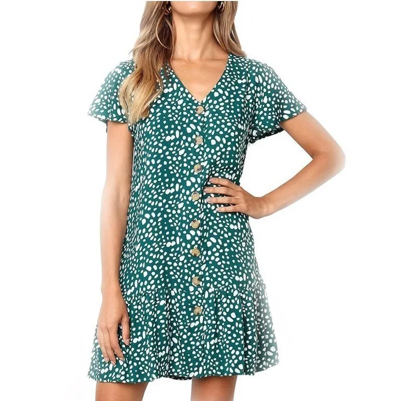 Новинка 2019 года модные платья для беременных с v-образным вырезом и пуговицами