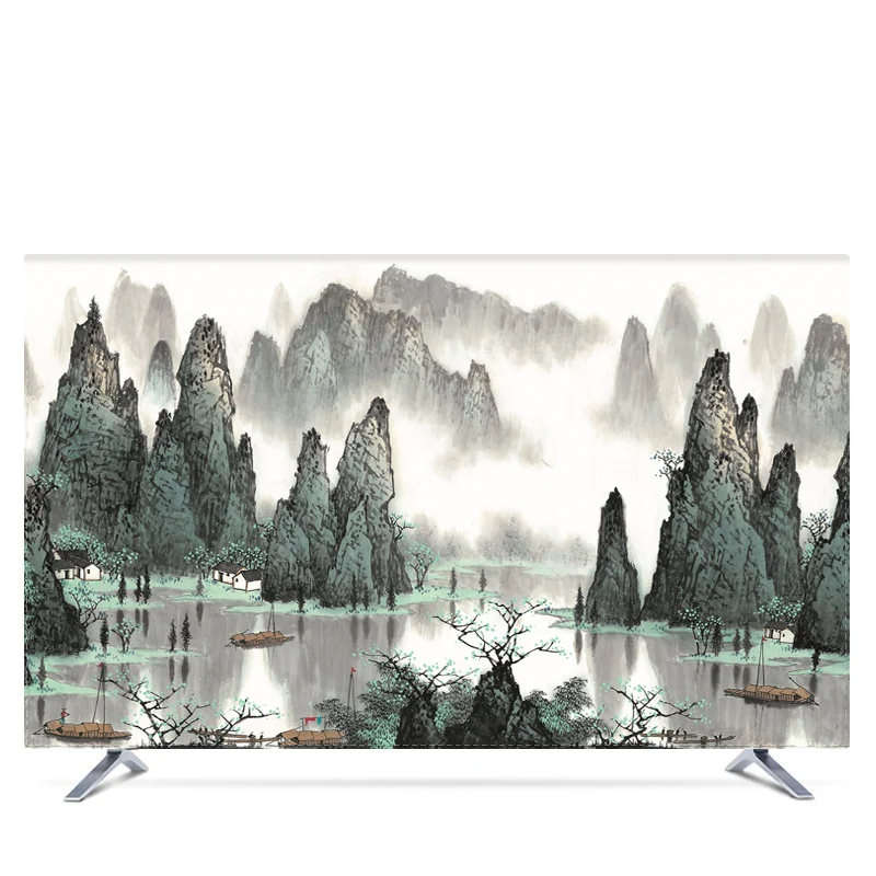 1"-80" 22 дюймов 75 дюймовый ЖК-экран tv PC крышка декоративный капюшон занавес пейзаж водопад Гора бамбуковая краска водонепроницаемый