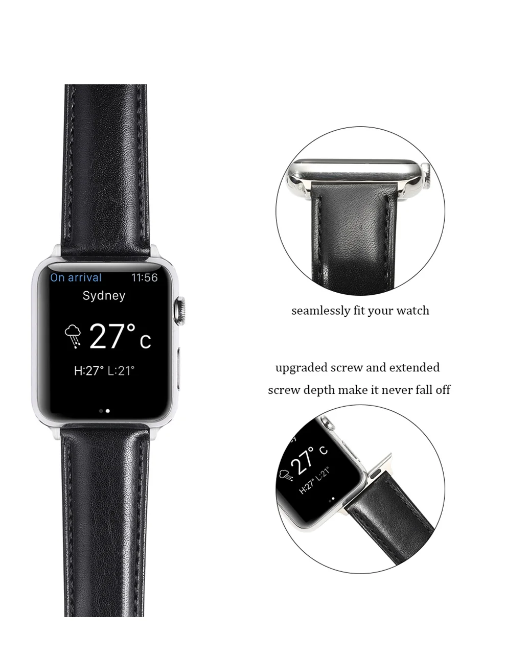 IStrap ремешок из натуральной кожи для Apple Watch 42 мм 38 мм/44 мм 40 мм серия 4 3 2 1 для Apple Watch ремешок iWatch ремешок для часов