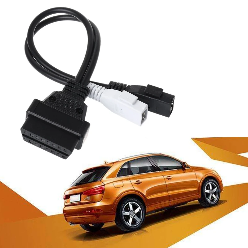 2X2 16 Pin Женский OBD2 диагностический разъем Адаптер VAG кабель для VW AudiT Skod|Кабели и