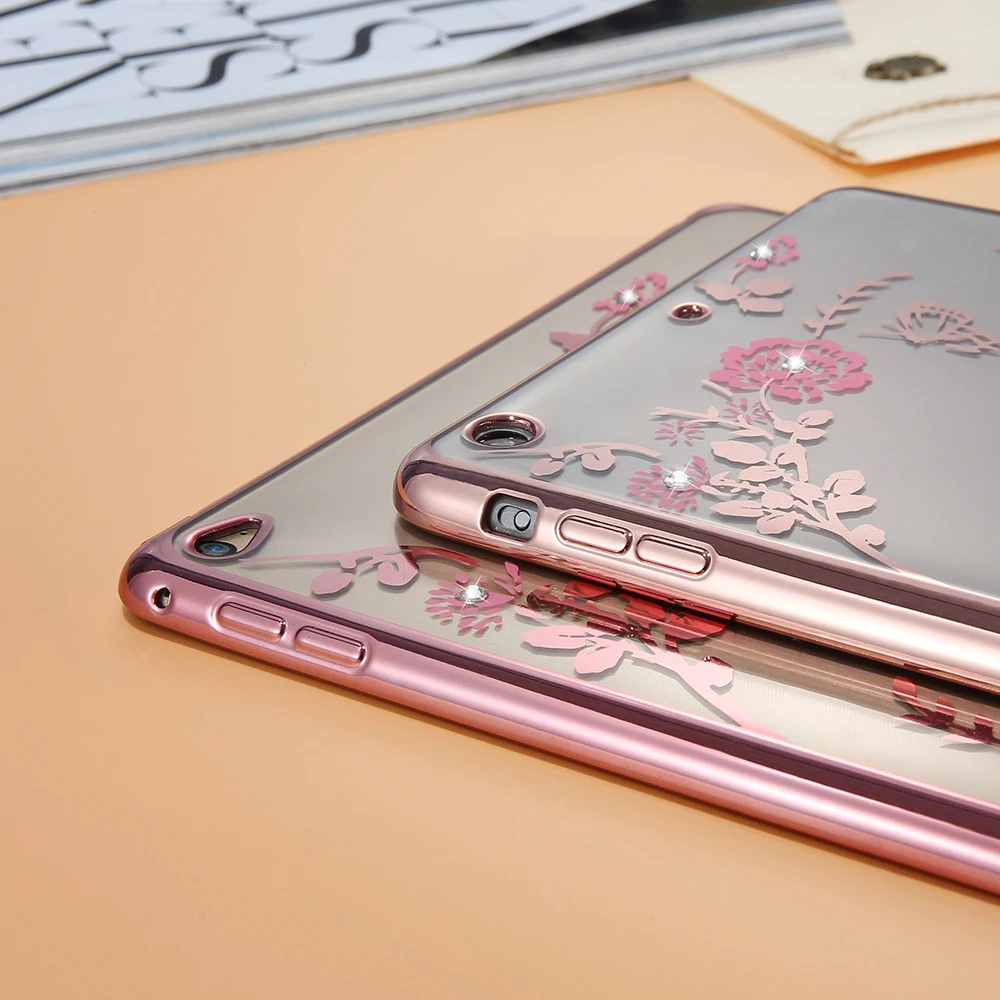 Чехол для планшета KISSCASE с цветочным рисунком iPad Mini 1 2 3 мягкие силиконовые чехлы