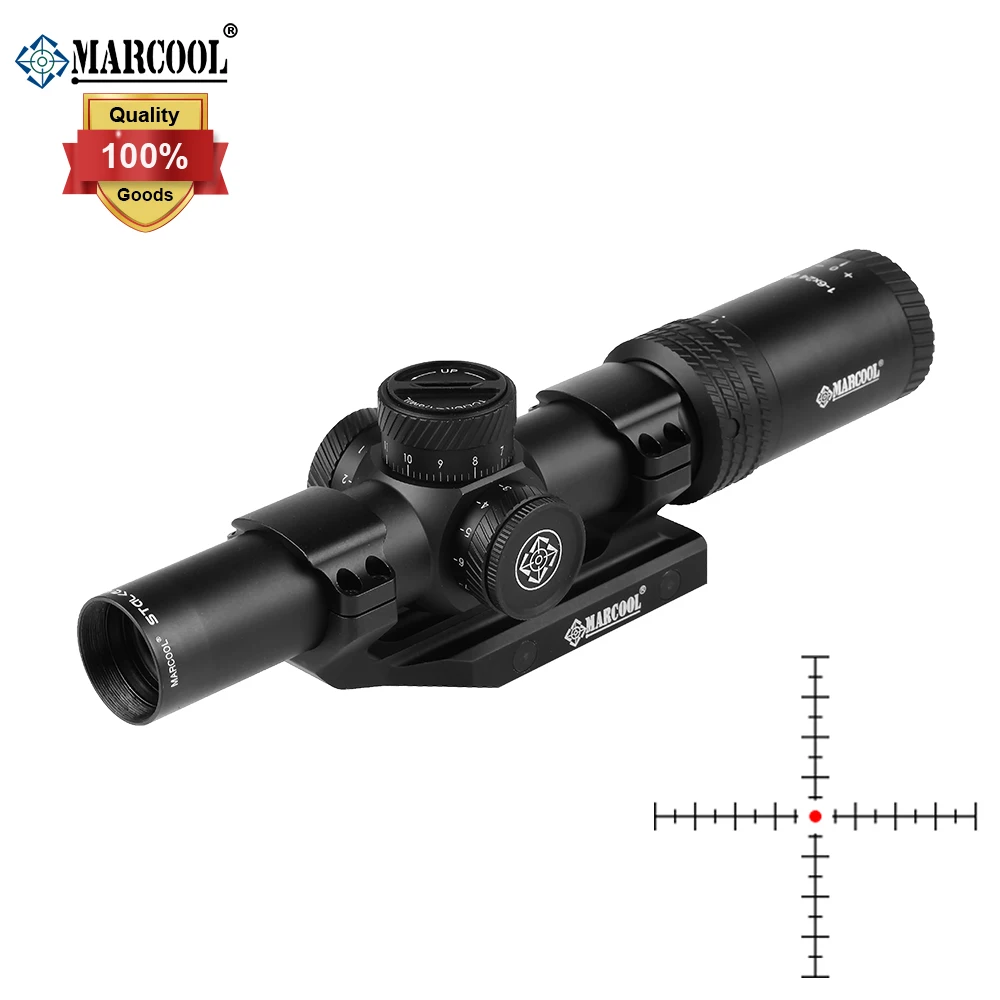 Инфракрасный прицел MARCOOL Optics 1 6x24 HD с подсветкой и креплением Precsion Weaver матовый
