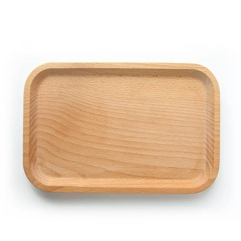 Деревянная тарелка с эвкалиптом длинная из твердой древесины посуда Детская