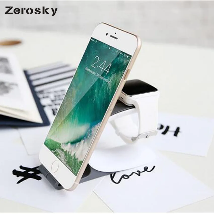Zerosky для Apple Watch зарядная подставка iPhone 8 Xiaomi Huawei мобильный телефон планшет