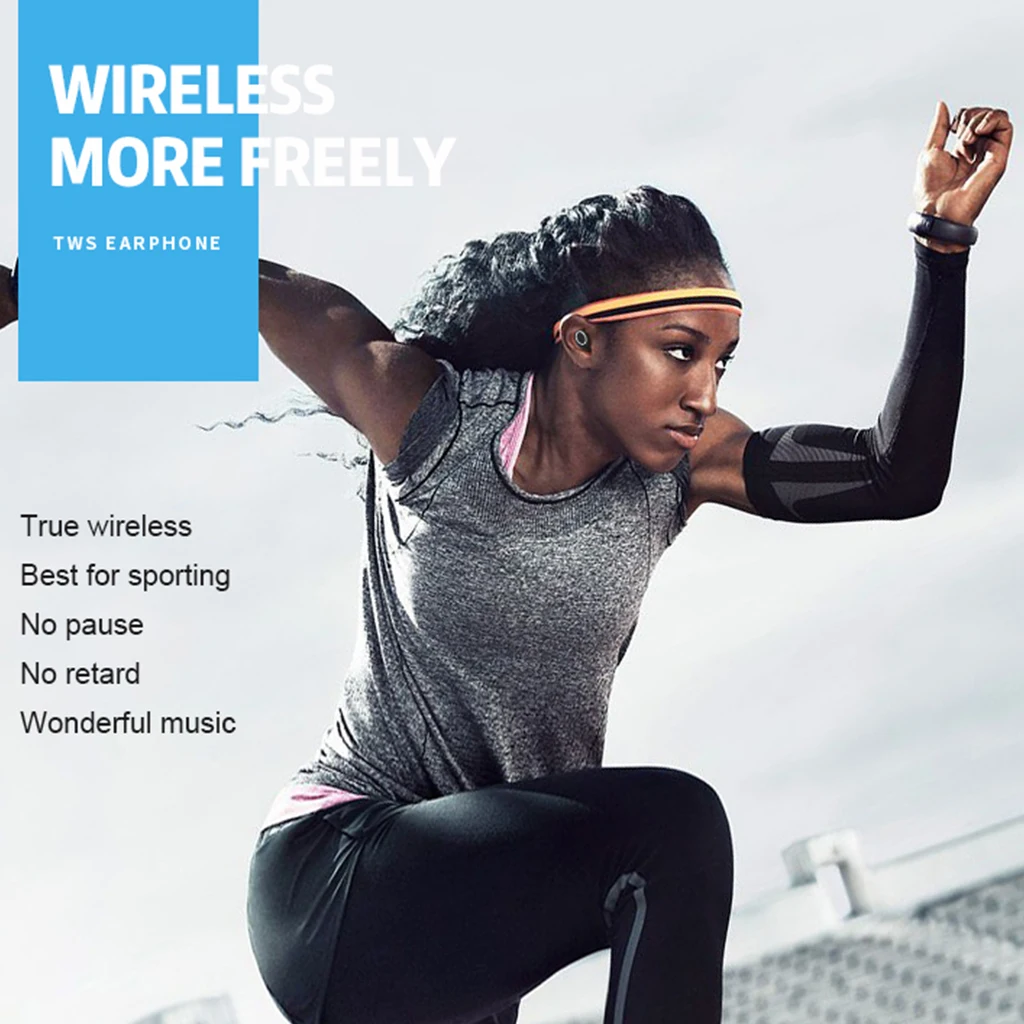 TWS Mini Dual V5.0 Bluetooth наушники настоящие беспроводные гарнитуры 3D стерео звук наушники двойной микрофон с зарядным устройством