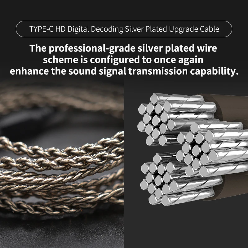 Тип usb C кабель цифровой декодирования посеребренная OFC обновления 0 7 мм разъем