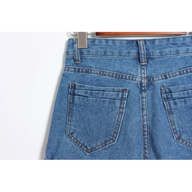 GOPLUS Европейский стиль женские джинсовые винтажные Шорты Высокая талия пуговицы