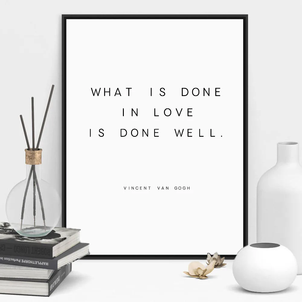 Винсент Ван Гог вдохновение Цитата холст печать постер что происходит влюбленно