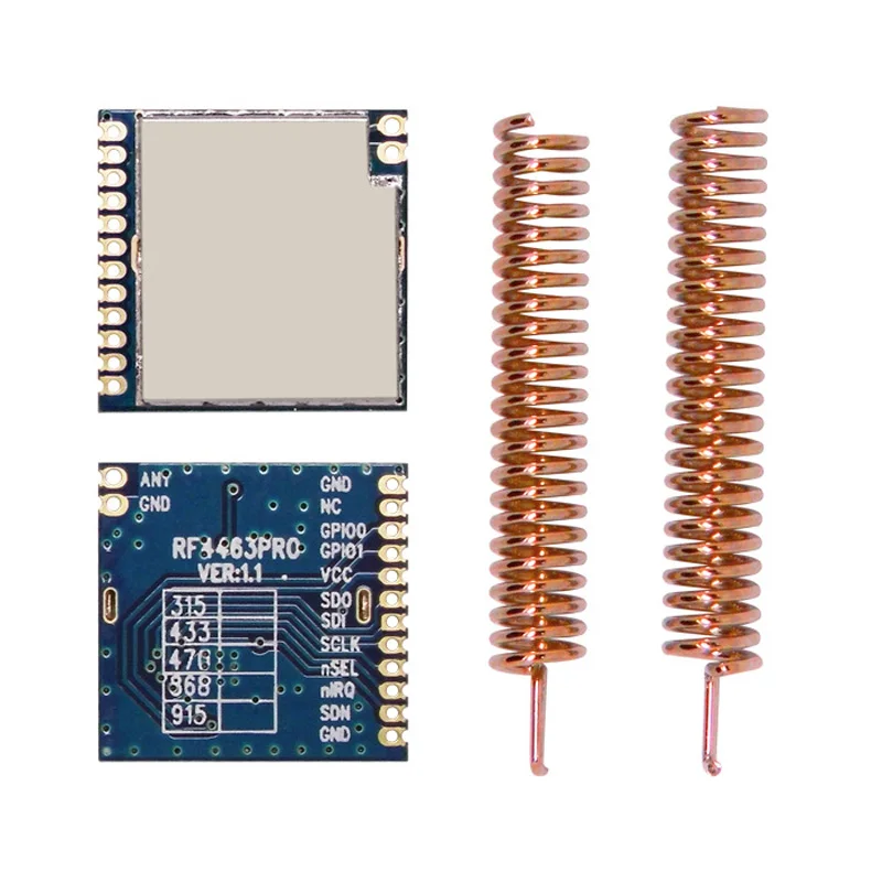 2 шт./лот RF4463PRO + пружинная антенна Si4463 20 дБм фонарик частоты 433 МГц радиочастотный