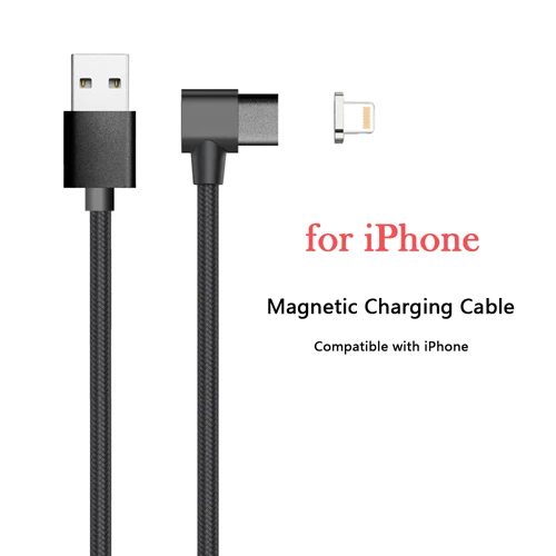 CANDYEIC Магнитный кабель для iPhone huawei Micro USB быстро Зарядное устройство TYPE-C для Xiaomi samsung S7 LG мото Honor SONY OPPO VIVO шнур - Цвет: L Cable for iPhone