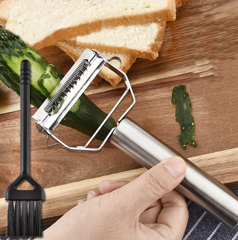 Двойной Овощечистка Нож для чистки и нарезки соломкой Sharp Нержавеющая сталь