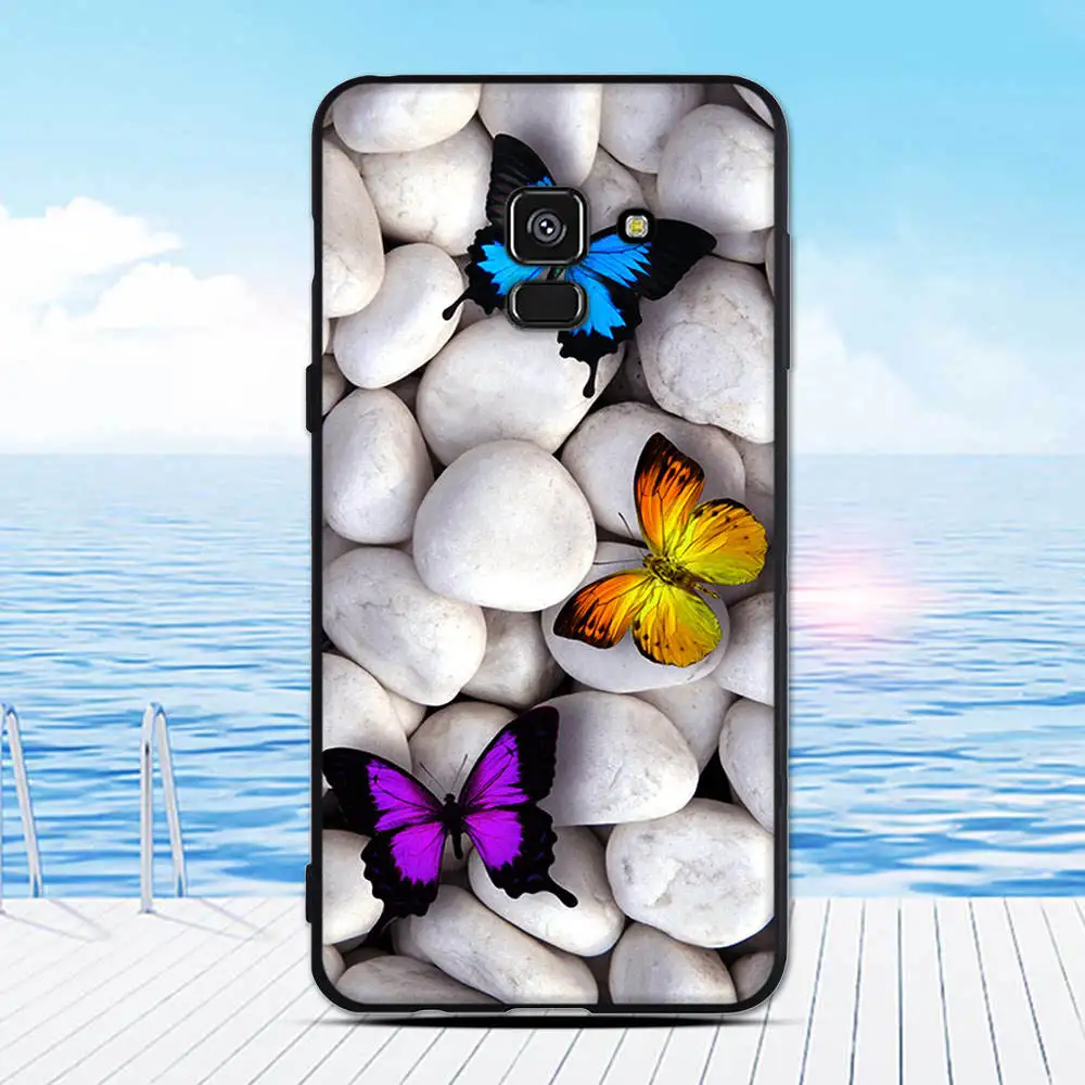 Чехол для телефона Samsung galaxy A8 2018 мягкий силиконовый чехол-накладка защитный чехол