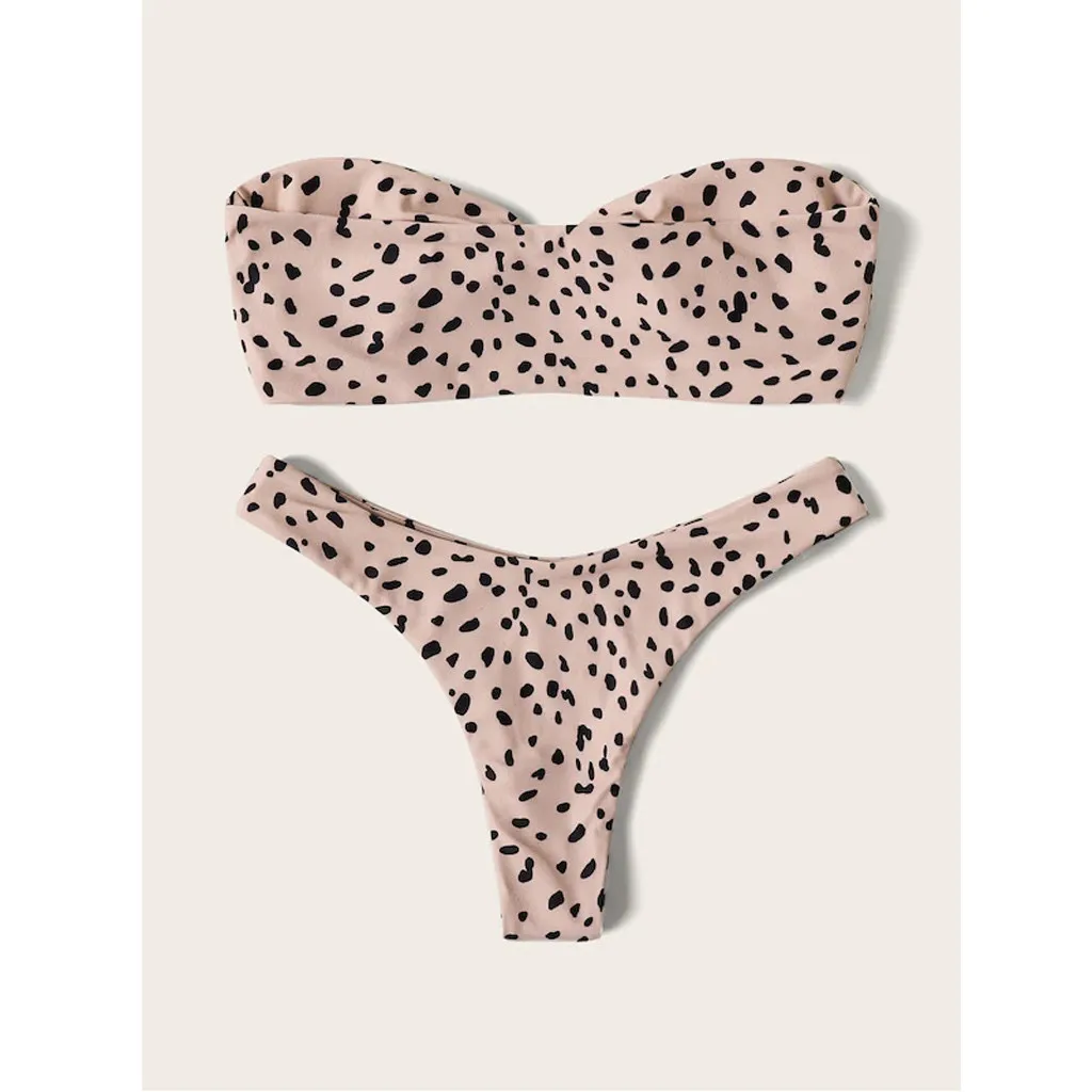 Женский комплект из двух предметов с цветочным принтом пуш ап бюстгальтер