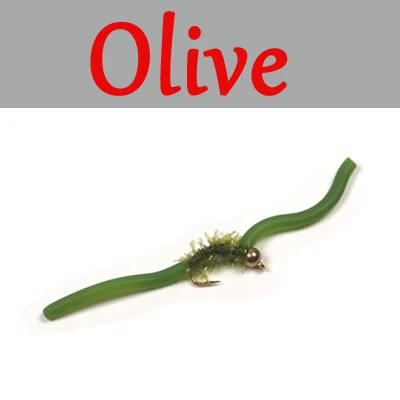 Olive 10pcs ICERIO 10PCS San Juan Worm Brass Bead Head Squirmy Wormy Fly Trout Fly Fishing Lures Nymphs#10 - Цвет: Olive 10pcs