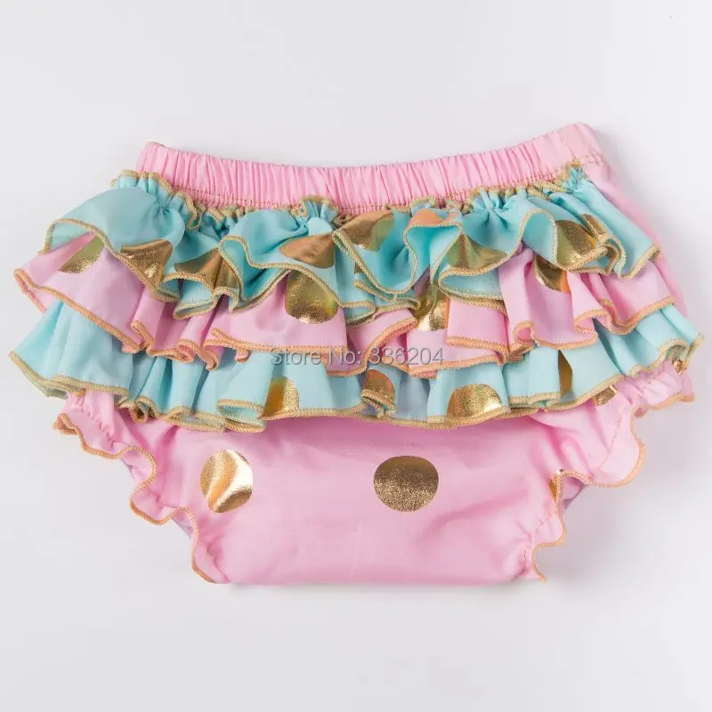 Золотые шаровары в горошек для маленьких девочек подгузник с оборками реквизит